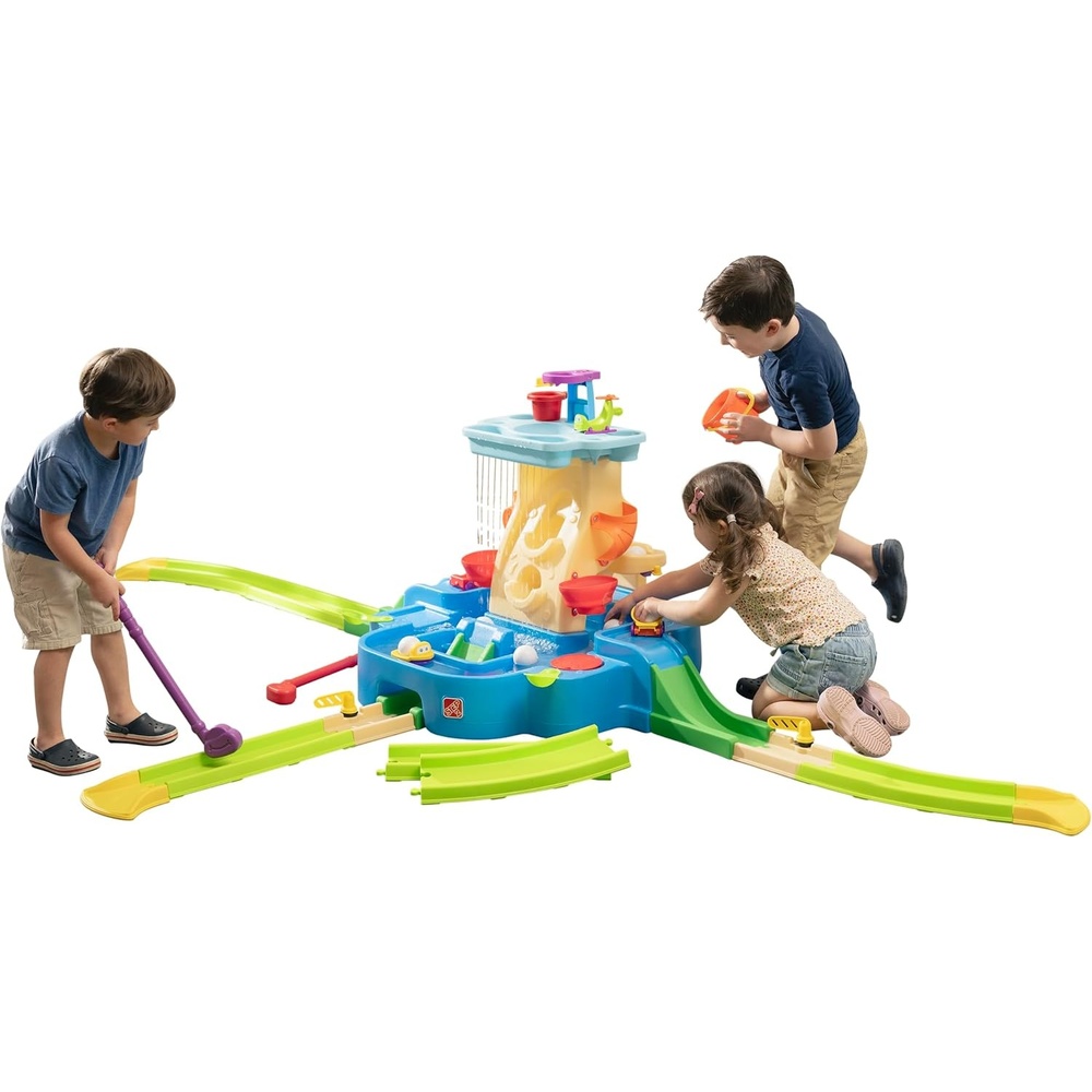image:imageStep2 Putt amp Splash Adventure Center Kids Water Tower Mini Golf Playset 33 Accessories Clubs Golf Balls Ages 15 Years