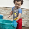 Step 2 Spill & Splash Seaway Water Table for Kids, Two-Tier Outdoor Kids Water Sensory Table with Umbrella, Ages 1.5+ Years Old, 11 Piece Water Toy Accessories(Multi-color)