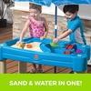 Step2 Cascading Cove Sand and Water Table, Kids Activity Sensory Playset, Comes with Umbrella, Summer Outdoor Toys, 7 Piece Toy Accessories, For Toddlers 1.5+ Years Old(Blue)