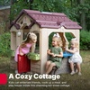 Step2 Charming Cottage Kids Playhouse, Indoor and Outdoor Clubhouse Playset, Interactive Sounds, Toddlers 2+ Years Old, Easy to Assemble(Playhouse)