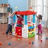 Step2 Crazy Maze Toddler Ball Pit, Kids Playhouse, Indoor/Outdoor Playset, Interactive Play with Sounds, Includes 20 Colorful Balls, Made of Durable Plastic, For Toddlers 1.5+ Years Old(Red Roof)