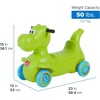 Step2 Dino Dash Kids Push Car, Foot Powered Ride On Toy, Practice Balance with 4 Wheels, Track Not Included, Made of Durable Plastic, Max Weight 50 lbs., for Toddlers 2-5 Years Old, Green(Dinosaur)