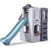 Step2 Enchanting Adventures 2-Story Kids Playhouse, Outdoor Playhouse with Kitchenette & Slide, Rock Climbing Wall, Made of Durable Plastice, For Toddlers 4-8 Years Old(Playhouse & Slide)