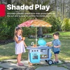 Step2 Grill & Go BBQ Cart with Lights and Sounds for Kids, Play Toy for Toddlers Ages 3+ Years Old, Durable, Easy Assembly, Blue/Gray