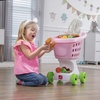 Step2 Little Helper’s Shopping Cart for Kids, Play Grocery Cart, Made of Durable Plastic, for Toddlers 2+ Years Old, Blue(Pink)