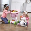 Step2 Little Helper’s Shopping Cart for Kids, Play Grocery Cart, Made of Durable Plastic, for Toddlers 2+ Years Old, Blue(Pink)