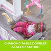 Step2 Love & Care Deluxe Baby Doll Nursery Playset for Kids, Compact Changing Station & Crib, Made of Durable Plastic, Includes Toy Accessories, For Toddlers 2-6 Years Old, Pink(Lavender)