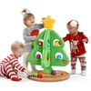 Step2 My First Christmas Tree, Kids Interactive Holiday Toy, 12 Colorful Plastic Ornaments to Decorate, Mini Train Set Circles the Skirt, Made of Durable Plastic, For Toddlers 1.5+ Years Old(Opaque Ornaments)