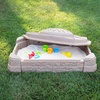 Step2 Naturally Playful Sandbox II, Kids Sand Activity Sensory Play Pit, Summer Outdoor Toys, 7 Piece Water Toy Accessories, for Toddlers 1+ Years Old(Naturally Playful Sandbox II)