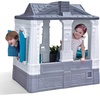 Step2 Neat & Tidy Cottage Kids Playhouse, Indoor and Outdoor Playset, Interactive Sounds, Toddlers 1.5+ Years Old, Easy to Assemble, Grey(Grey)