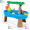 Step2 Rain Showers Splash Pond Water Table for Kids with Cover, Toddler Outdoor Sensory Playset, 13 Accessories, Blue and Green, Ages 18 Months+(Tropical Rainforest)