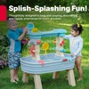 Step2 Rain Showers & Flow Kids Water Table, Outdoor Toddler Activity Table, 15-Piece Accessory Set, Ages 1.5+ Years Old, Multicolor (Gray, Blue, Red)