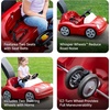 Step2 Side-by-Side Push Around Roadster, Kids Push Car, 2 Seat Ride On Car, Seat Belts & Horn, for Toddlers 1.5-4 Years Old, Red