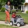 Step2 Side-by-Side Push Around SUV, 2-Seater Kids Push Car with Seat Belts, Dual Steering Wheels & Horns, Adjustable Canopy, Ages 18 months–5 years, Max 100 lbs., Durable Plastic, Blue(Gray)
