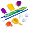 Step2 Waterpark Wonders Two Tier Water Table, Kids Water Activity Sensory Playset with Umbrella, Garden Hose Sprinkler Attachment, 11 Piece Accessories, Outdoor Summer Toy, Ages 18 Months+, Blue