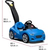 Step2 Whisper Ride Cruiser Kids Push Car, Ride On Toy, Stroller Substitute, Includes Seat Belt & Horn, Made of Durable Plastic, Max Weight 50 lbs., For Toddlers 1.5-4 Years Old, Blue(Blue)