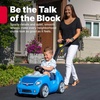 Step2 Whisper Ride II Kids Push Car, Ride-On Car with Seat Belt and Horn, Quick Fold Handle, Stroller Alternative, Toddlers and Preschoolers Ages 18+ Months, Blue(Blue)