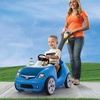Step2 Whisper Ride II Kids Push Car, Ride-On Car with Seat Belt and Horn, Quick Fold Handle, Stroller Alternative, Toddlers and Preschoolers Ages 18+ Months, Blue(Blue)