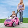 Step2 Whisper Ride II Kids Push Car, Ride-On Car with Seat Belt and Horn, Quick Fold Handle, Stroller Alternative, Toddlers and Preschoolers Ages 18+ Months, Blue(Pink)