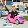 Step2 Whisper Ride II Kids Push Car, Ride-On Car with Seat Belt and Horn, Quick Fold Handle, Stroller Alternative, Toddlers and Preschoolers Ages 18+ Months, Blue(Pink)