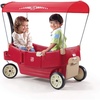 Step2 All Around Canopy Wagon, Kids Ride On Toy, Stroller Substitute, Includes Seat Belts, Made of Durable Plastic, Max Weight 75 lbs., For Toddlers 1.5-5 Years Old