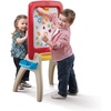 Step2 All Around Easel for Two, Kids Activity Table, Double-Sided Art Board, Made of Durable Plastic, Includes 94-Piece Soft Foam Magnets, For Toddlers 3+ Years Old