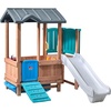 Step2 Woodland Adventure Playhouse & Slide, Kids Outdoor Playset, Backyard Playground Set, Swings, Storage Drawer, Made of Wood & Durable Plastic, Outside Jungle Gym, for Children 3-8 Years Old