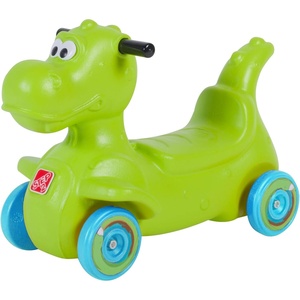 Step2 Dino Dash Kids Push Car, Foot Powered Ride On Toy, Practice Balance with 4 Wheels, Track Not Included, Made of Durable Plastic, Max Weight 50 lbs., for Toddlers 2-5 Years Old, Green(Dinosaur)