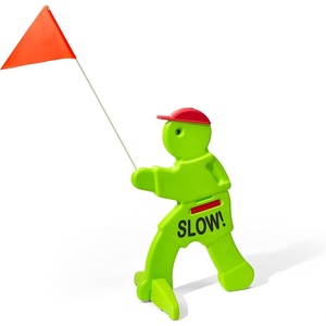 Step2 Kid Alert Street Safety Sign, Kids at Play Signage for Neighborhood Safety, 32-Inch Tall Reflective Caution Sign with Warning Flag