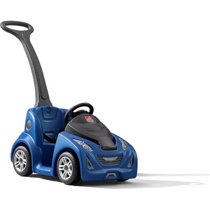 Step2 Push Around Buggy GT Kids Push Car, Ride On Toy, Stroller Substitute, Includes Seat Belt & Horn, Made of Durable Plastic, Max Weight 50 lbs., For Toddlers 1.5-3 Years Old, Blue(Blue)