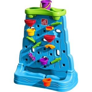 Step2 Waterfall Discovery Wall, Kids Double-Sided Water and Sand Activity Sensory Table, Summer Outdoor Toys, 13 Piece Toy Accessories, For Toddlers 1.5+ Years Old