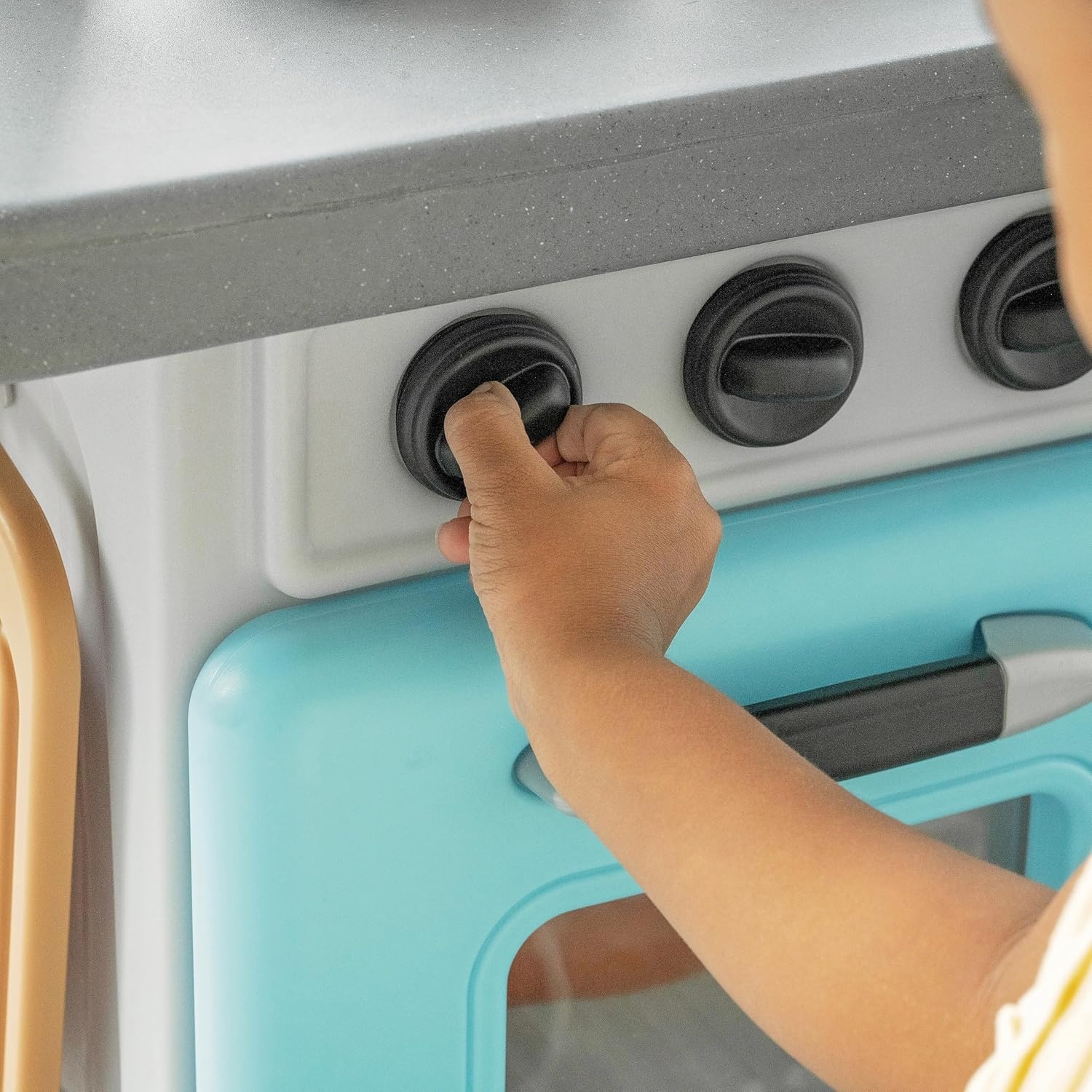 image:imageStep2 Cooking Time Kids Kitchen Playset IndoorOutdoor Kitchenette Interactive Play with Lights and Sounds Made of Durable Plastic Includes 23 Piece Toy Accessories for Toddlers 2 Years Old