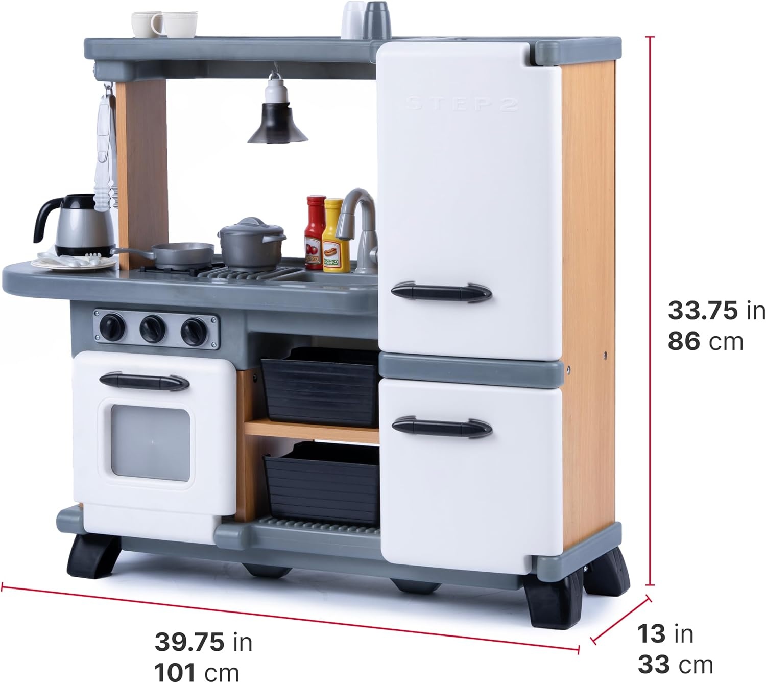 image:imageStep2 Harmony Kids Kitchen Playset Indoor Kitchenette Interactive Play with Lights and Sounds Made of Durable Plastic Includes 25 Piece Toy Accessories for Toddlers 2 Years Old