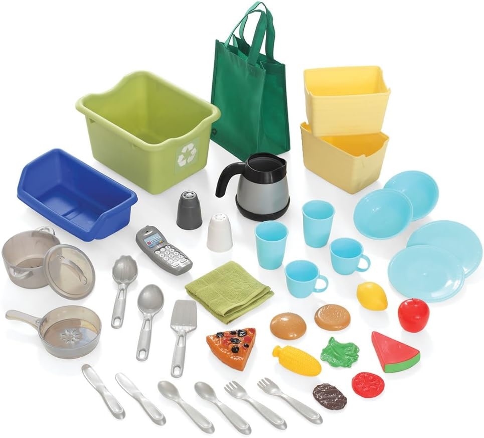 image:imageStep2 Heart of the Home Kids Kitchen Playset IndoorOutdoor Kitchenette Interactive Play with Lights and Sounds Made of Durable Plastic Includes 40 Piece Toy Accessories For Toddlers 2 Years Old