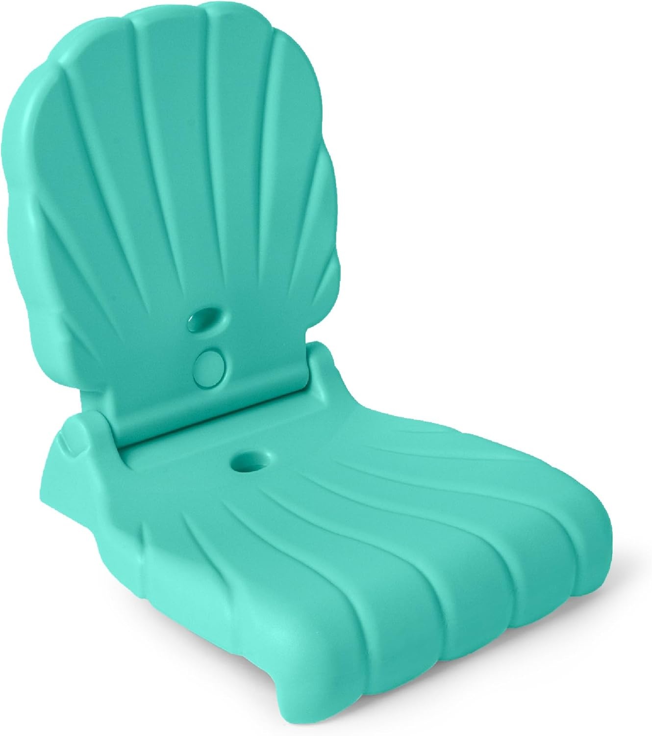 image:imageStep2 Seashell Flip Seat 2 Pack Adult Portable Outdoor Chairs for Poolside Camping Beach Stadium Providing Back Support Made of UV20 Durable Plastic Incredible WhiteMint