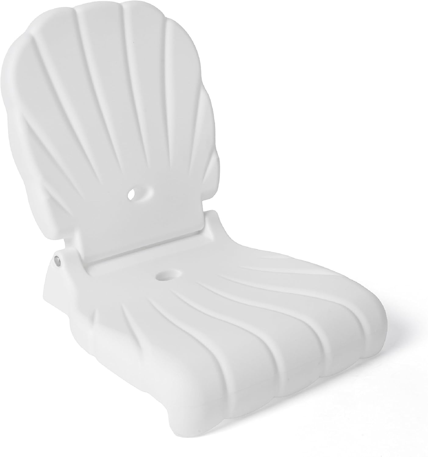 image:imageStep2 Seashell Flip Seat 2 Pack Adult Portable Outdoor Chairs for Poolside Camping Beach Stadium Providing Back Support Made of UV20 Durable Plastic Incredible WhiteWhite