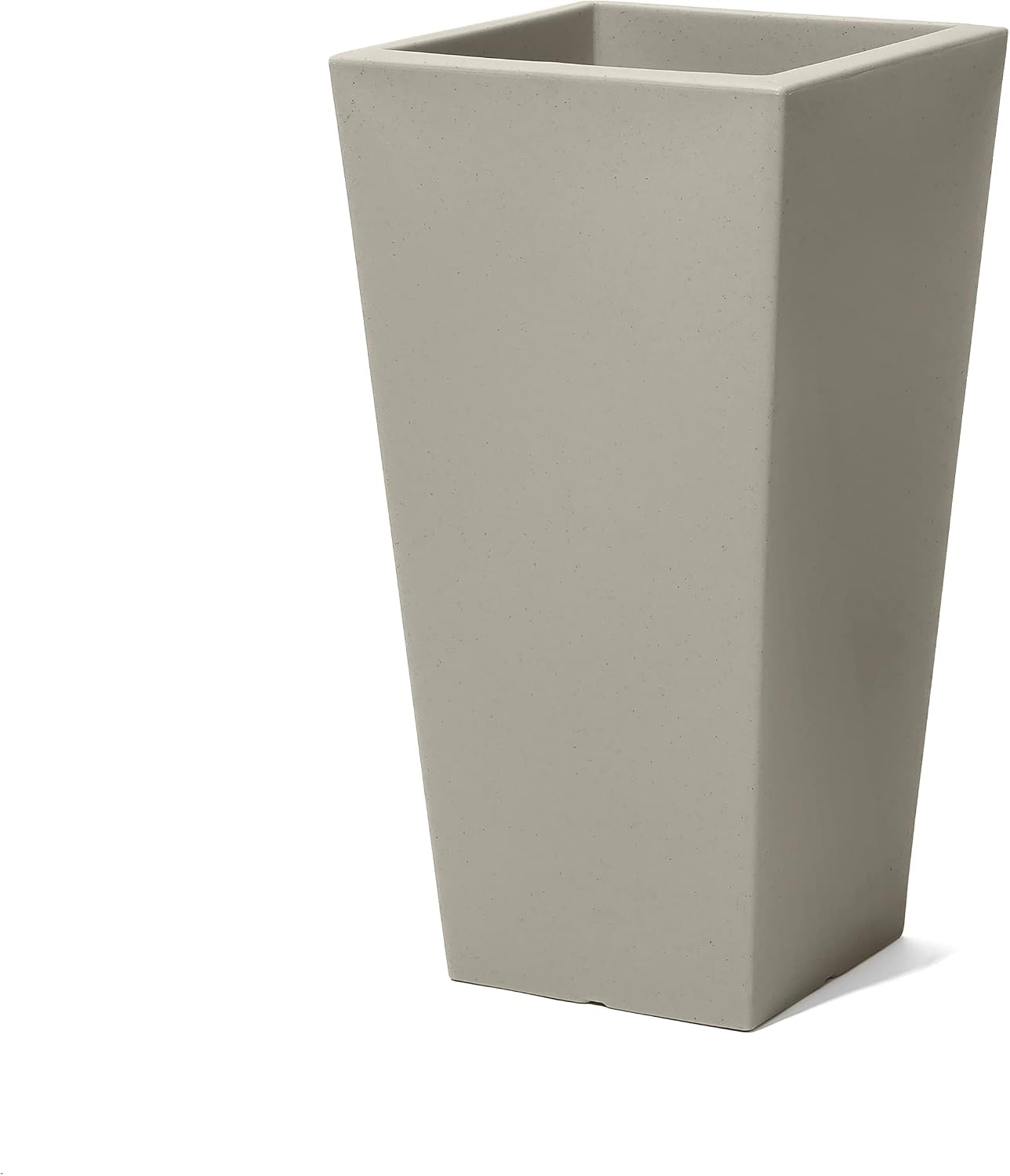 image:imageStep2 Tremont Tall Square Planter Pot Large Outside AllSeason AllWeather Gardening Pot for Patio and Front Porch Concrete 2PackConcrete