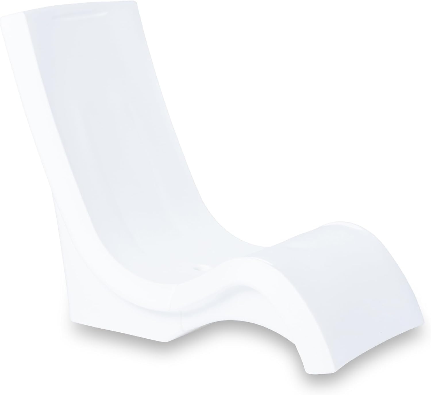 image:imageStep2 Vero Pool Chair FadeResistant Waterproof Patio Furniture for Sun Shelf Use in Pools up to 15Inches of Water Weighted 43D x 23W x 37H Resin WhiteWhite