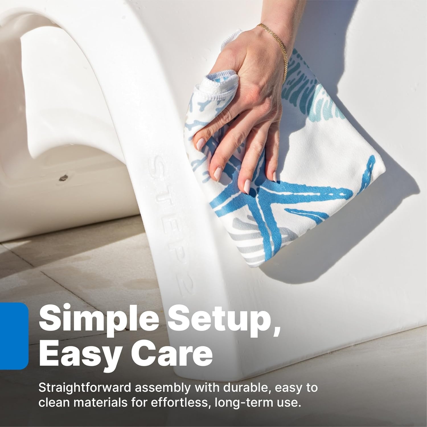 image:imageStep2 Vero Pool Chair FadeResistant Waterproof Patio Furniture for Sun Shelf Use in Pools up to 15Inches of Water Weighted 43D x 23W x 37H Resin WhiteWhite
