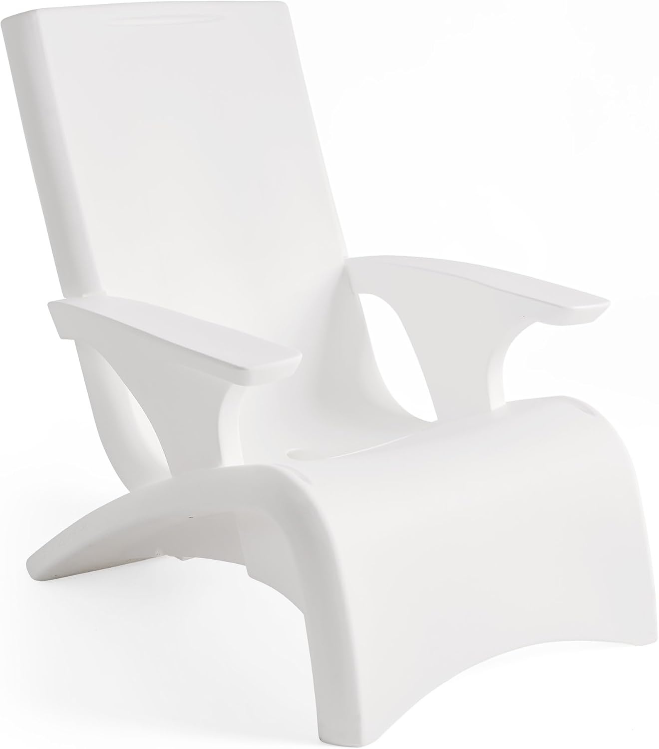 image:imageStep2 Vero Pool Chair FadeResistant Waterproof Patio Furniture for Sun Shelf Use in Pools up to 15Inches of Water Weighted 43D x 23W x 37H Resin WhiteWhite