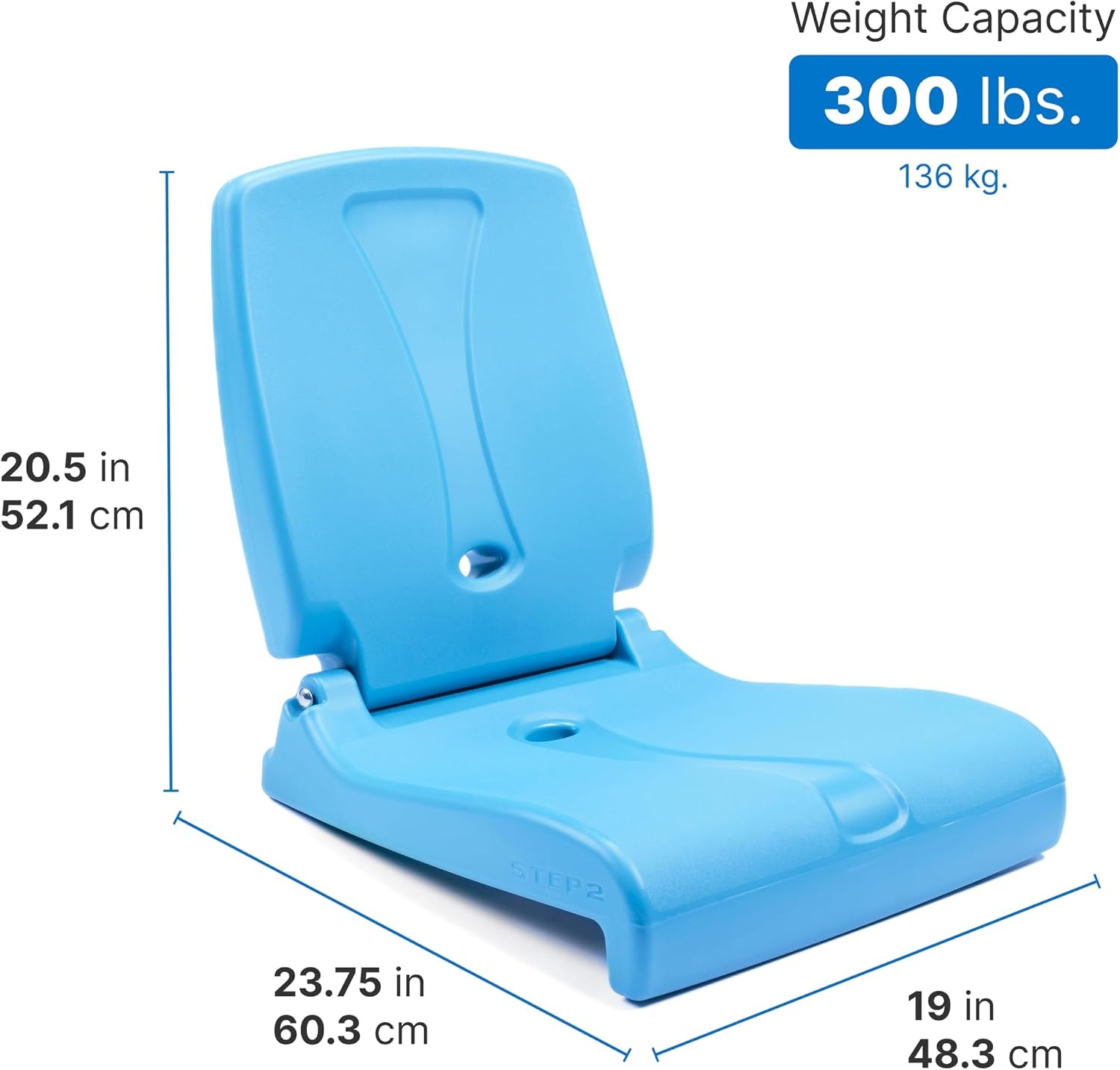 image:imageStep2 Vero Pool Lounger and Folding Adult Flip Seat Bundle OutdoorIndoor Waterproof Patio Furniture Provides Back Support When Sitting Made of Durable Plastic WhiteWhite Capri