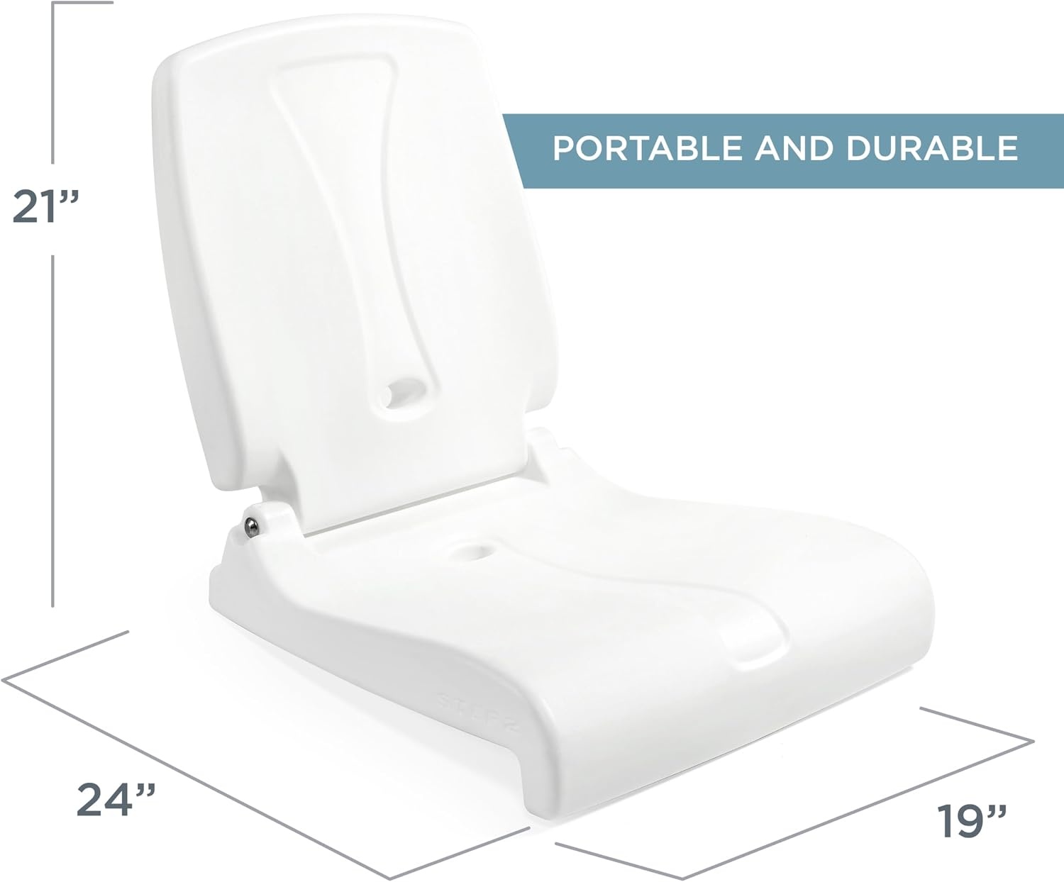 image:imageStep2 Vero Pool Lounger and Folding Adult Flip Seat Bundle OutdoorIndoor Waterproof Patio Furniture Provides Back Support When Sitting Made of Durable Plastic WhiteWhite