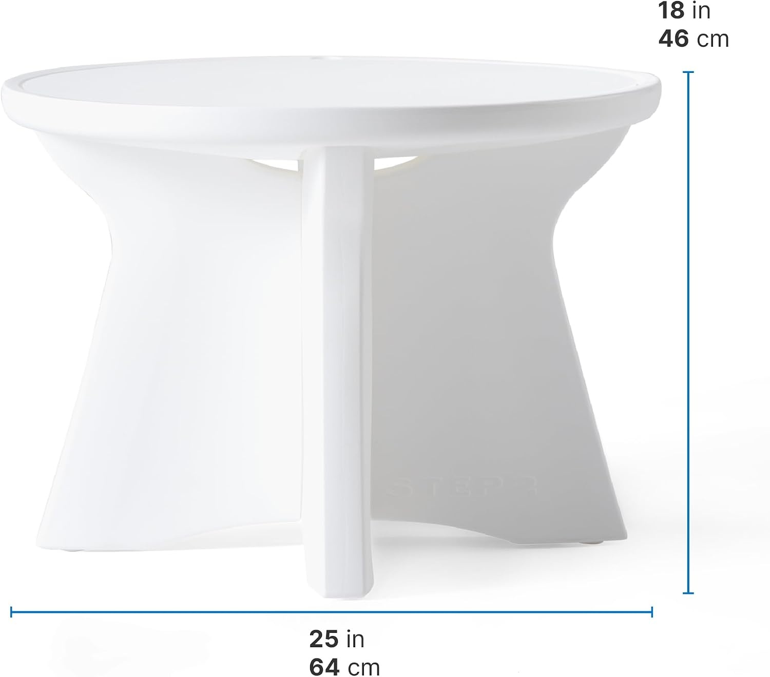 image:imageStep2 Vero Side Table with Serving Tray OutdoorIndoor Waterproof Patio Furniture Use in Pools Up to 9 Water or Poolside Ledge Made of Durable Plastic Integrated Weight System WhiteAccent Table