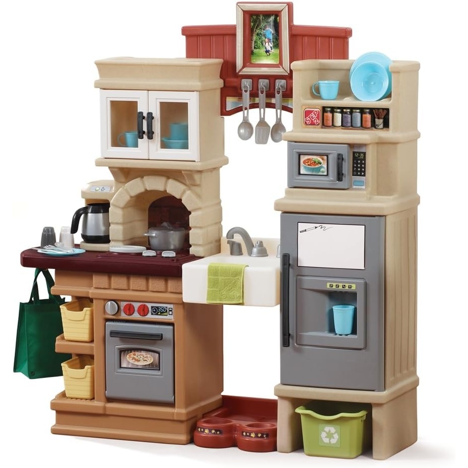image:imageStep2 Heart of the Home Kids Kitchen Playset IndoorOutdoor Kitchenette Interactive Play with Lights and Sounds Made of Durable Plastic Includes 40 Piece Toy Accessories For Toddlers 2 Years Old