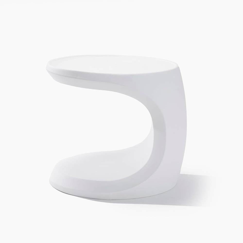 image:imageStep2 Mondello InPool Side Table OutdoorIndoor Waterproof Pool amp Patio Furniture Made of Durable Plastic White