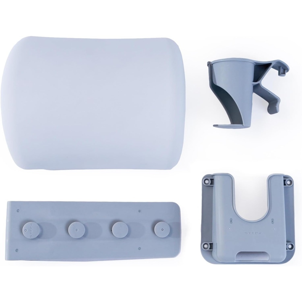image:imageStep2 Mondello Pool Accessories 3Piece Set Lounger Pillow Cup Holder and Phone Holder Compatible with Mondello Lounger and Chair GrayGray