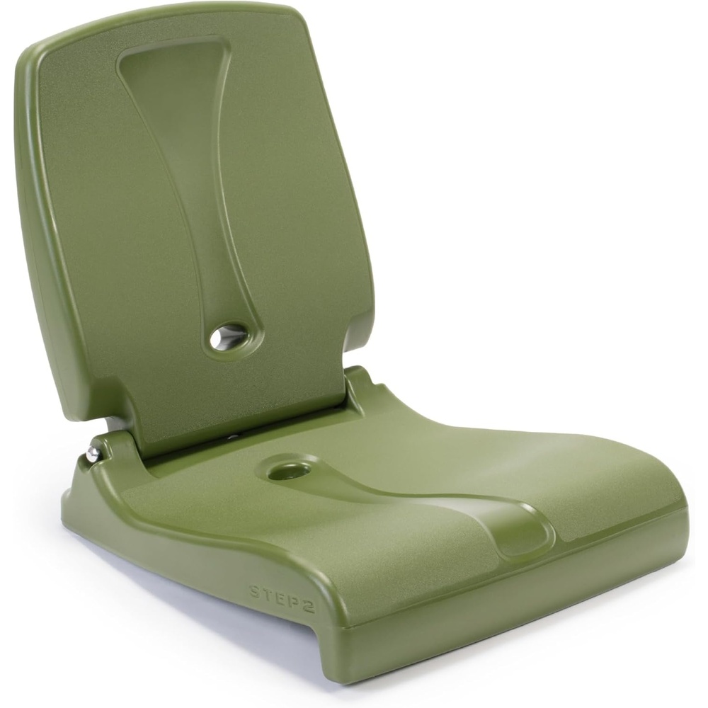 image:imageStep2 Seashell Flip Seat 2 Pack Adult Portable Outdoor Chairs for Poolside Camping Beach Stadium Providing Back Support Made of UV20 Durable Plastic Incredible WhiteOlive Green