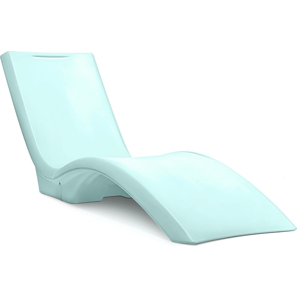 image:imageStep2 Vero Pool Chair FadeResistant Waterproof Patio Furniture for Sun Shelf Use in Pools up to 15Inches of Water Weighted 43D x 23W x 37H Resin WhiteJulep