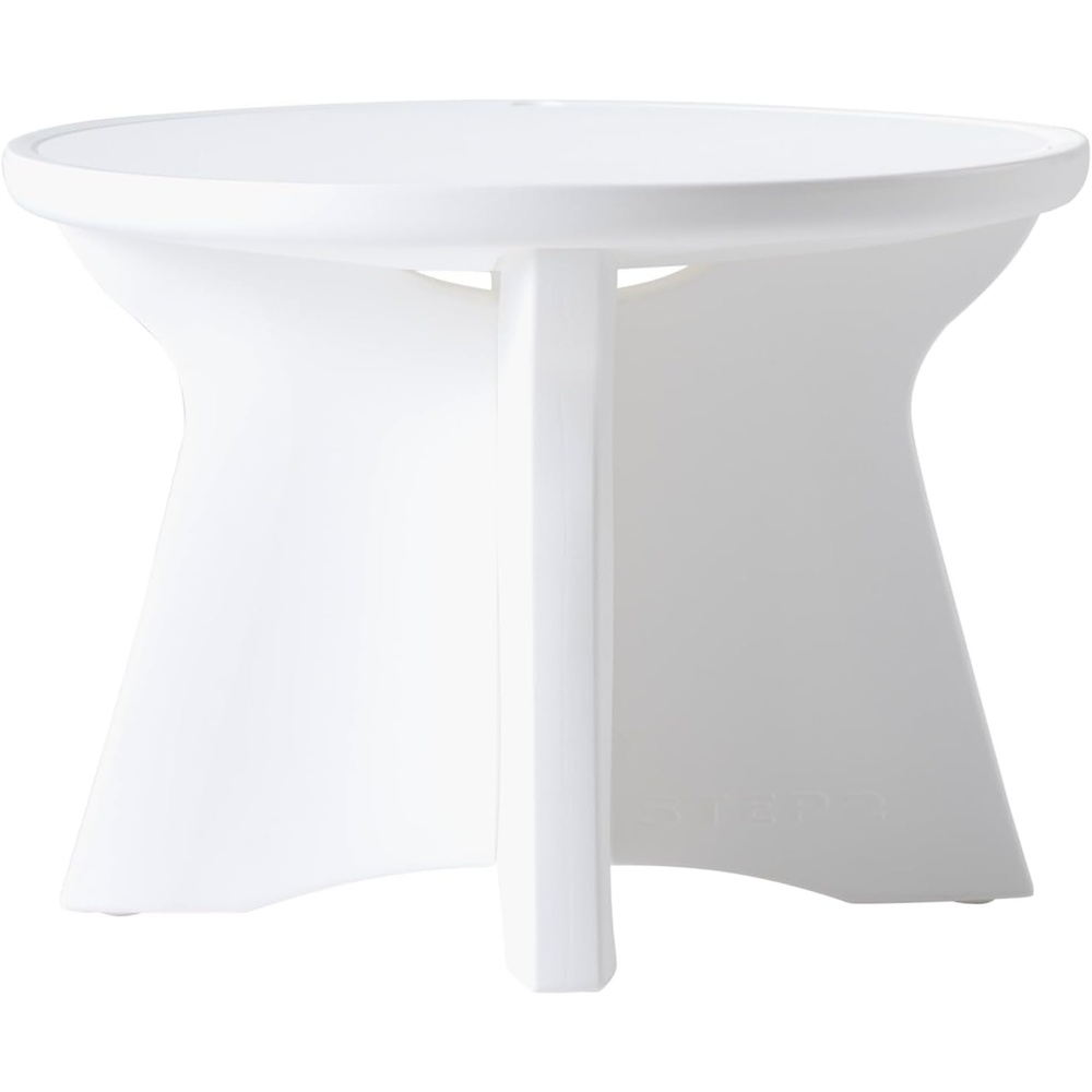 image:imageStep2 Vero Side Table with Serving Tray OutdoorIndoor Waterproof Patio Furniture Use in Pools Up to 9 Water or Poolside Ledge Made of Durable Plastic Integrated Weight System WhiteAccent Table