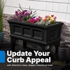 Step2 Atherton Raised Planter Box, Large Planters for Outdoor Plants, Gardening and Flower Pot for Patio or Porch, Easy Drainage, Durable Plastic, Onyx Black(Onyx Black)